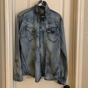 One x oneteaspoon denim shirt sz medium